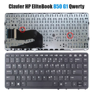 Clavier HP EliteBook 840-G1 Qwerty Noir sans pavé