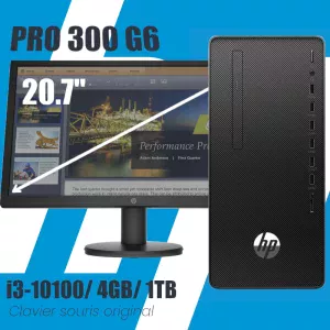 HP Pro 300 G6 I3-10100| 4GB | 1TB Ecran HP 20.7 image #01