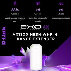 Répéteur Wi-Fi 6 EXO AX1800 Mesh D-link DAP-X1860 image #01