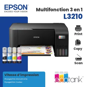 Imprimante Réservoir EcoTank L3210 Epson Multifonction Couleur image #1