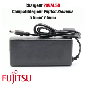 Chargeur Fujitsu 20V 4.5A 5.5mm*2.5mm