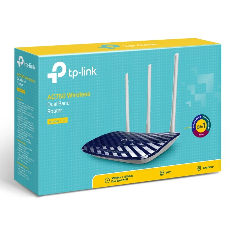 Routeur AC750 Archer C20 TP-Link Dual Band 433Mbps - CAPMICRO