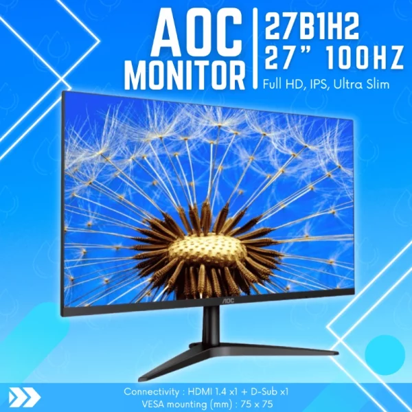 Ecran-27-AOC-27B1H2-Full-HD-100Hz-IPS-Ultra-slim