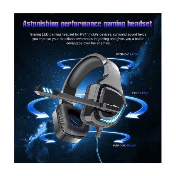 Casque Gaming Stéréo Jack 3.5 Ovleng GT97 pour téléphone et PC image 03