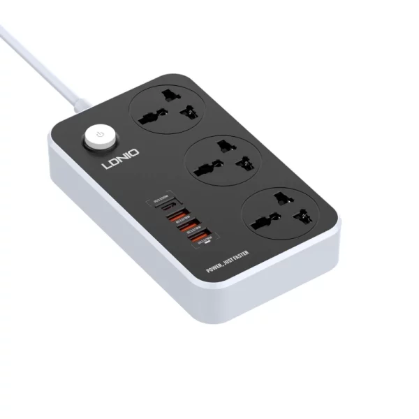 Multiprise Ldnio 3 prises 220V 4 prises USB SC3412 2500W 10A image 04