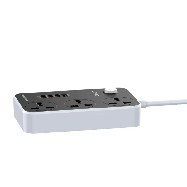 Multiprise Ldnio 3 prises 220V 4 prises USB SC3412 2500W 10A image 05