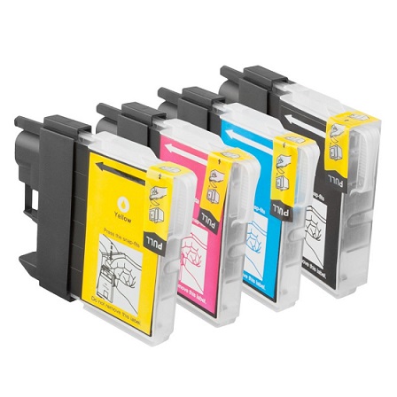 Lot de 5 Cartouches compatibles Brother DCP-167C,DCP-185C,DCP-195C,  LC1100XL (Noire+Couleur) – T3AZUR - La Poste