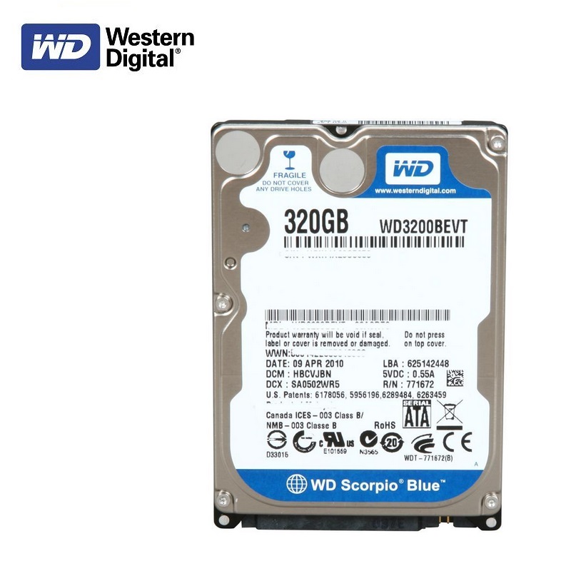 WD Blue Mobile WD3200BEVT Disque dur interne 2.5'' SATA II 320 Go :  : Informatique