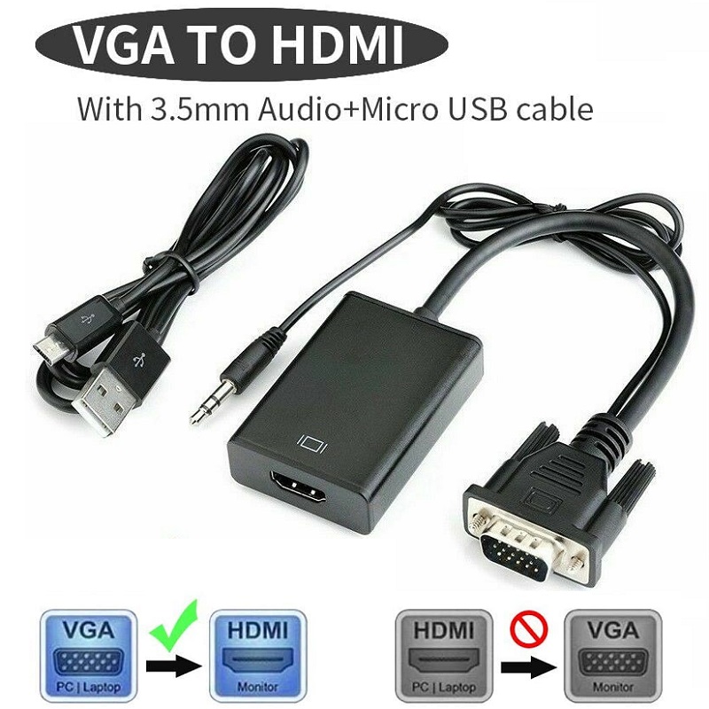Convertisseur VGA Vers HDMI Avec Audio Full HD 1080 image #00
